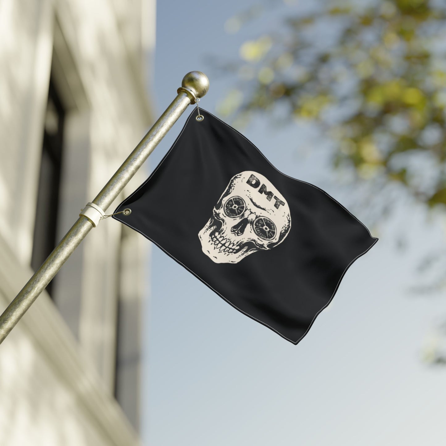 DMT Skull Double-Sided Flag