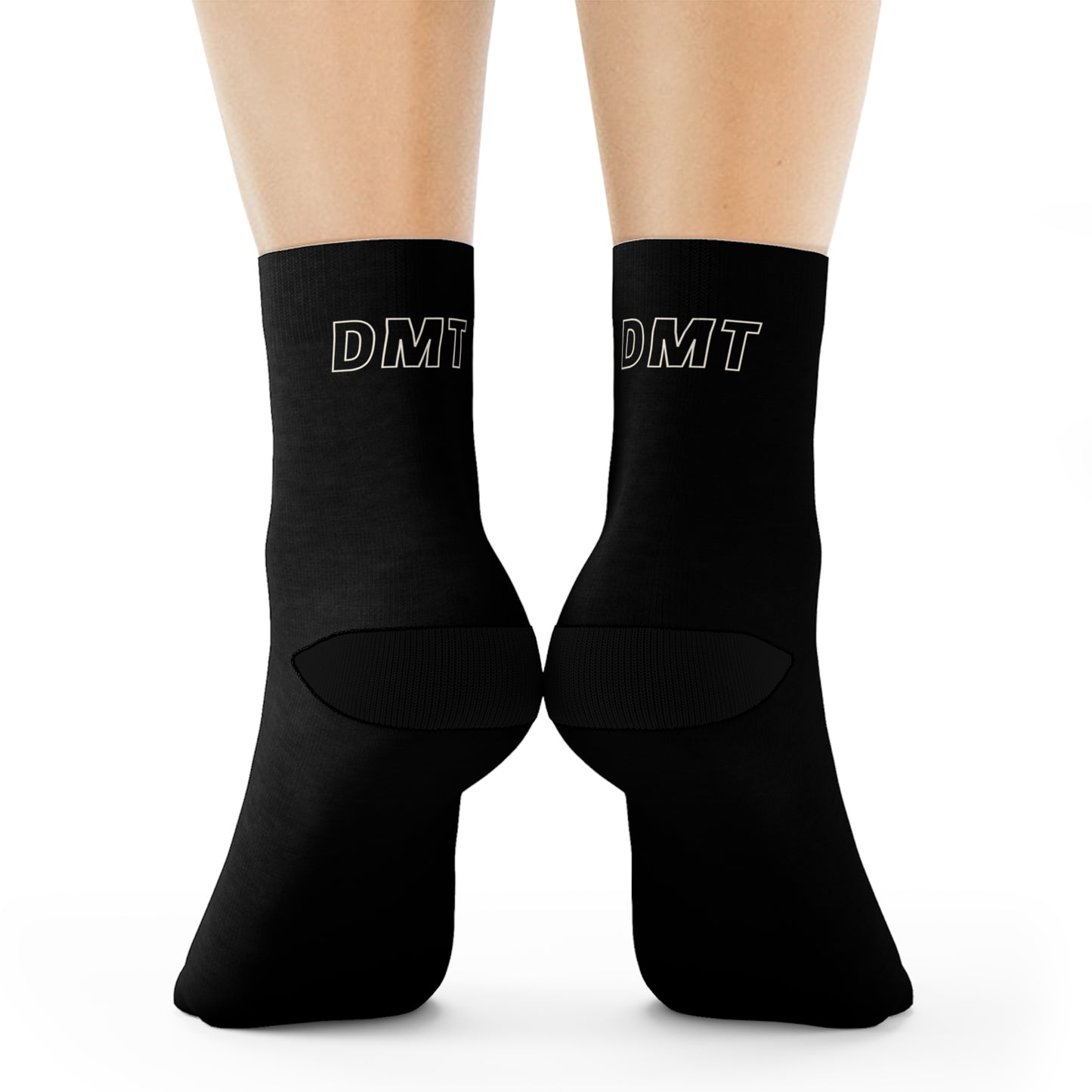 DMT Logo Black Crew Socks