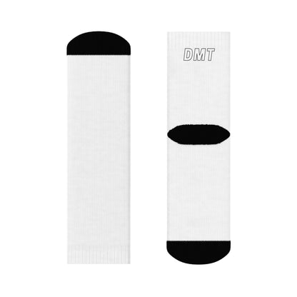 DMT Logo White Crew Socks