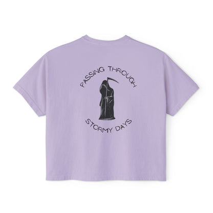 Passing Through Stormy Days (PTSD) | Women's Cropped Boxy Tee