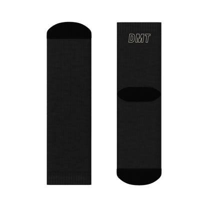 DMT Logo Black Crew Socks