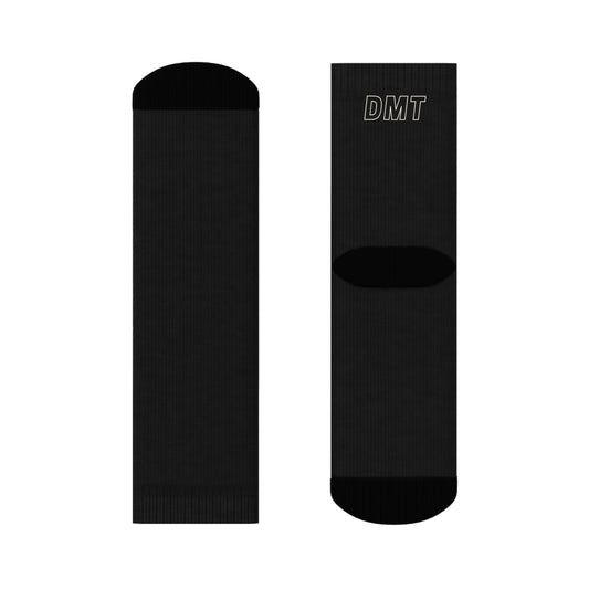 DMT Logo Black Crew Socks