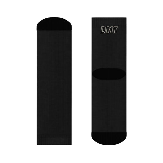 DMT Logo Black Crew Socks
