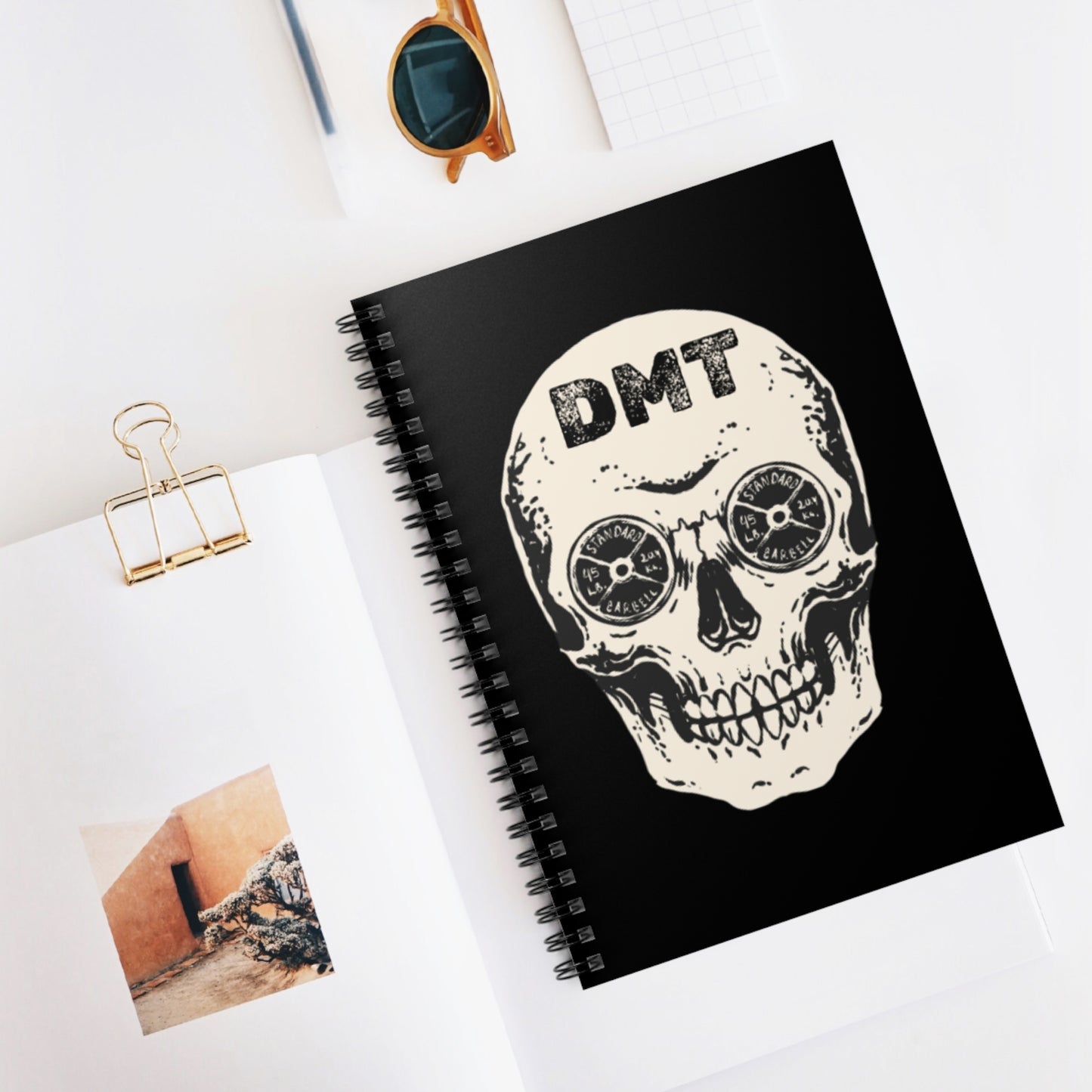 DMT Skull Spiral Notebook (Ruled)