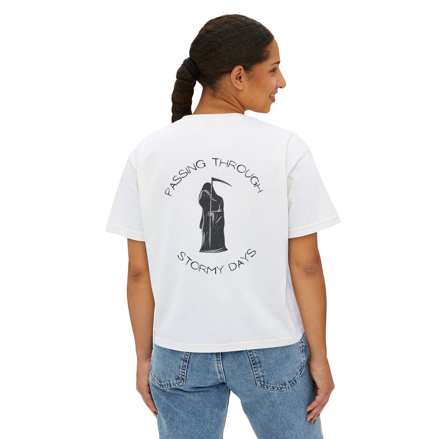 Passing Through Stormy Days (PTSD) | Women's Cropped Boxy Tee
